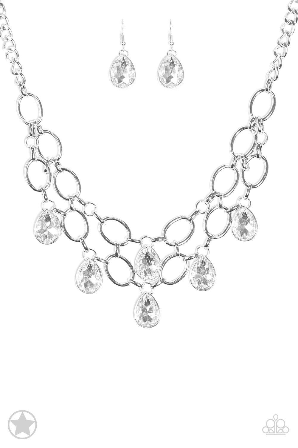 Paparazzi Show-Stopping Shimmer - White - Fancy5jewels