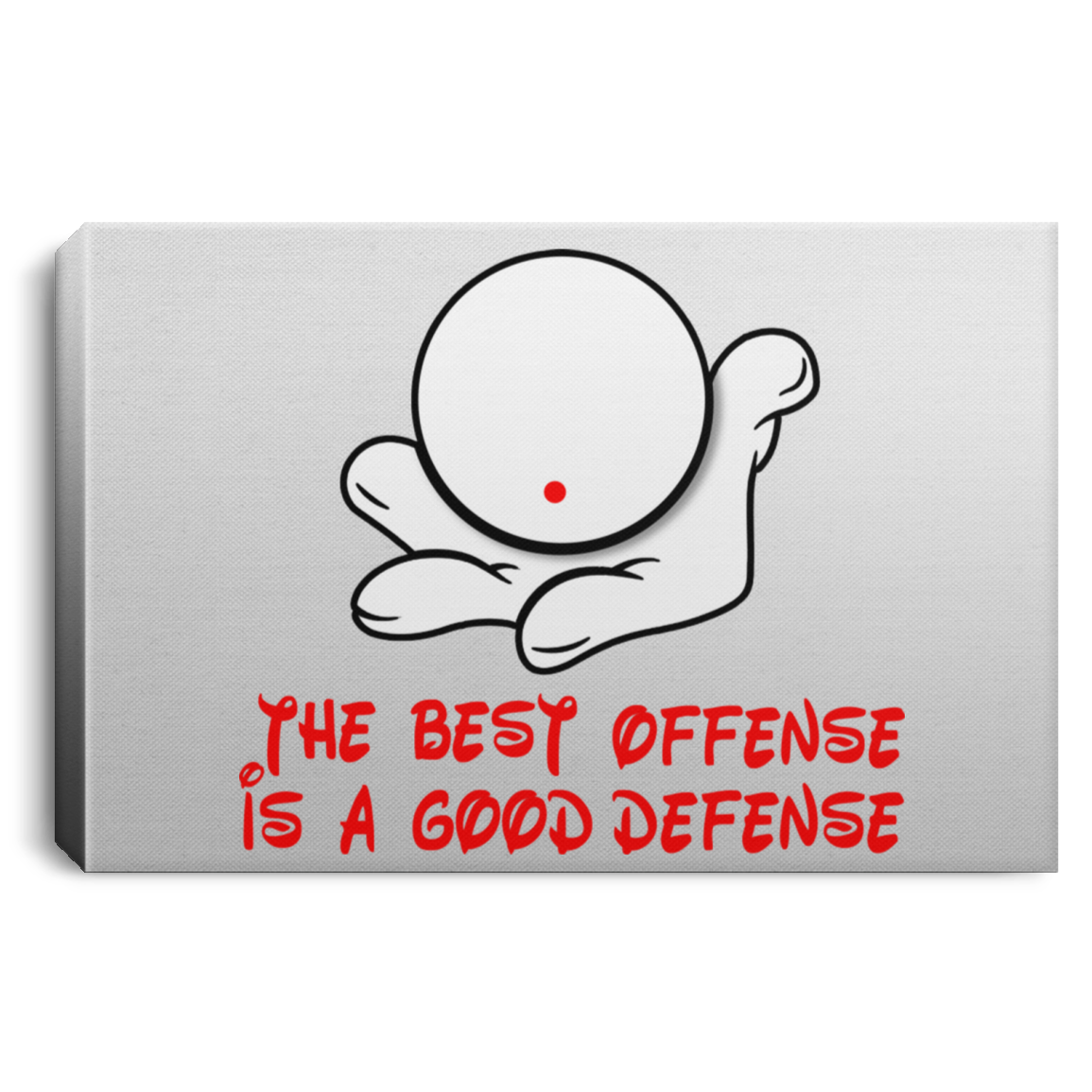 The GHOATS custom design #7. The Best Offence Is A Good Defense. Pool/Billiards. Landscape Canvas .75in Frame