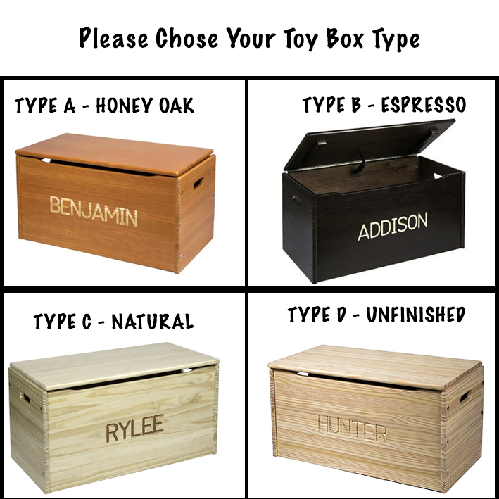 unfinished toy box for sale