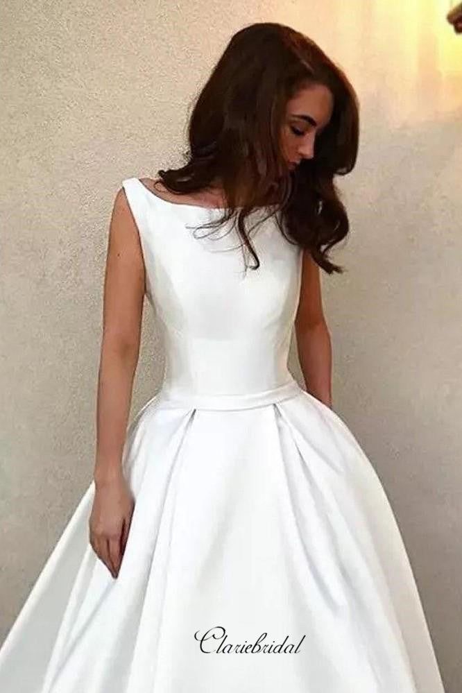 white satin bridal