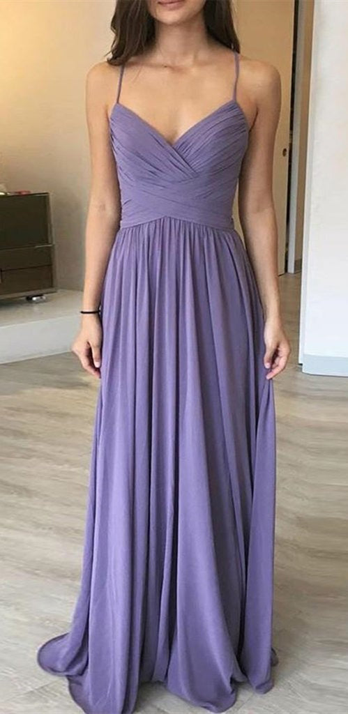 purple bridesmaid dresses long