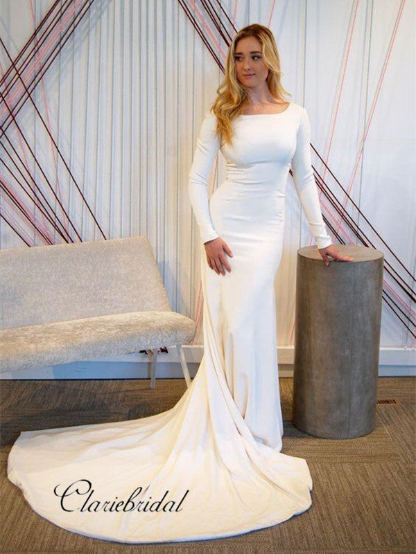 simple long sleeve bridesmaid dresses
