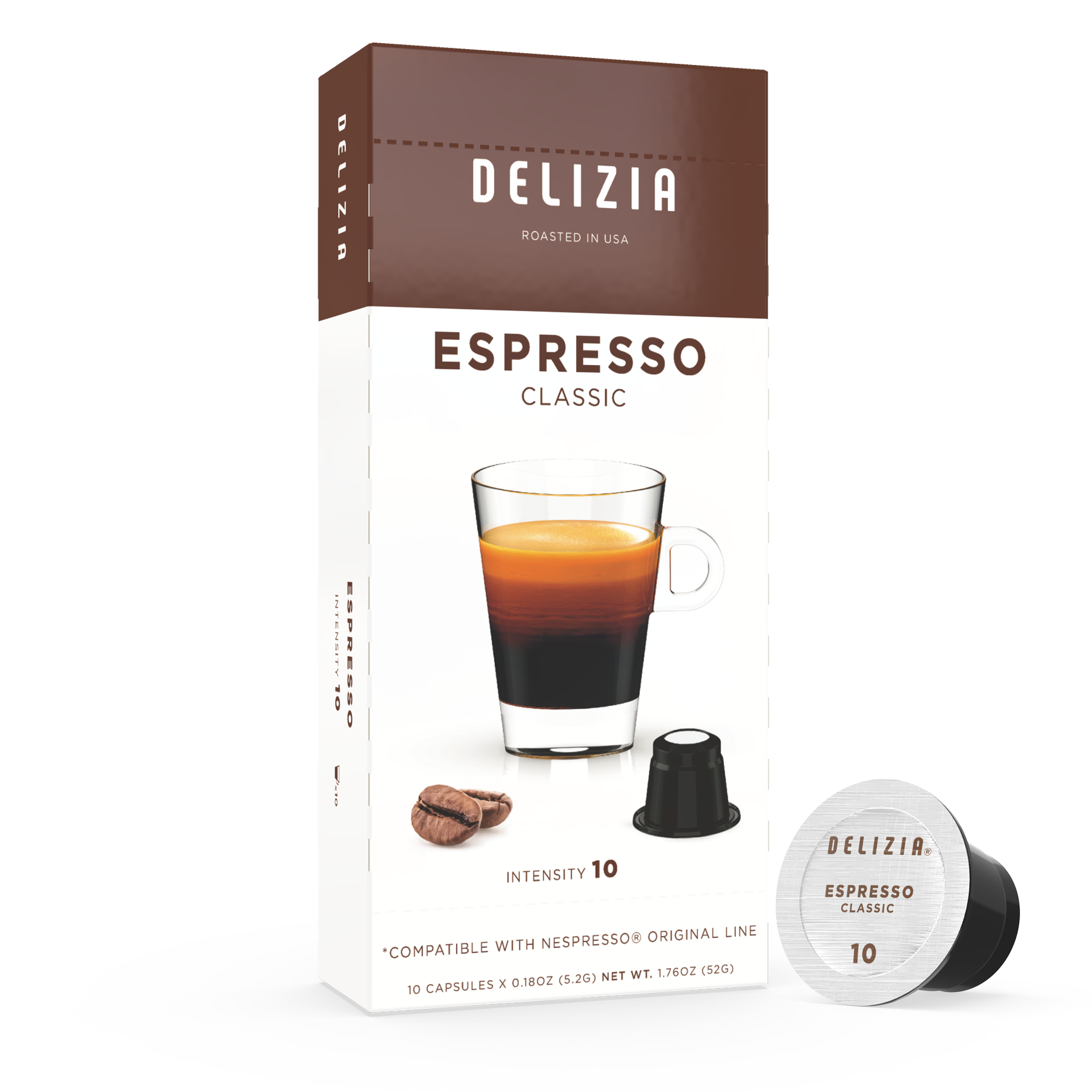 code Nuttig vis Delizia Coffee Classic Espresso Nespresso Capsules Compatible OriginalLine  Pods – Roastesso