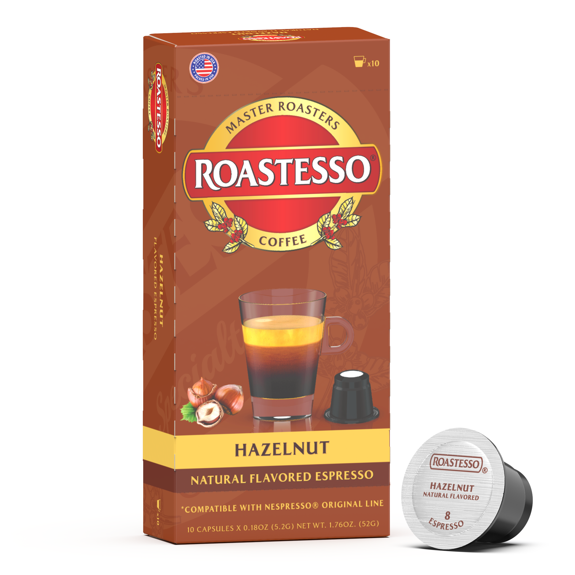 Artefact bruid Spaans Natural Hazelnut | Flavored Espresso Pods | Nespresso Capsules – Roastesso