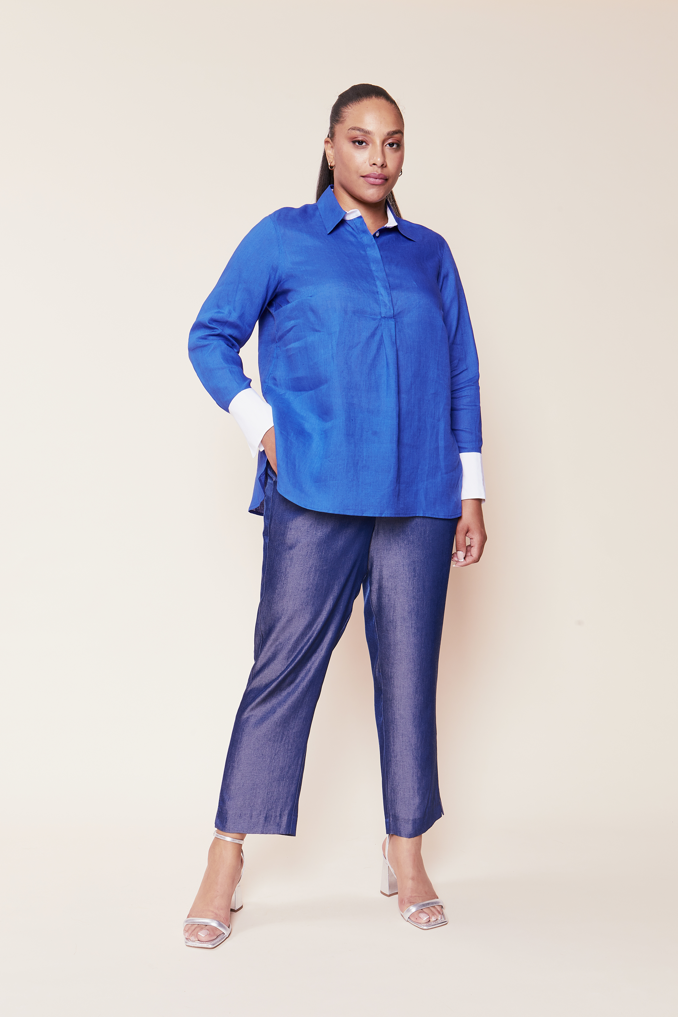 Linen Shirt Royal Blue