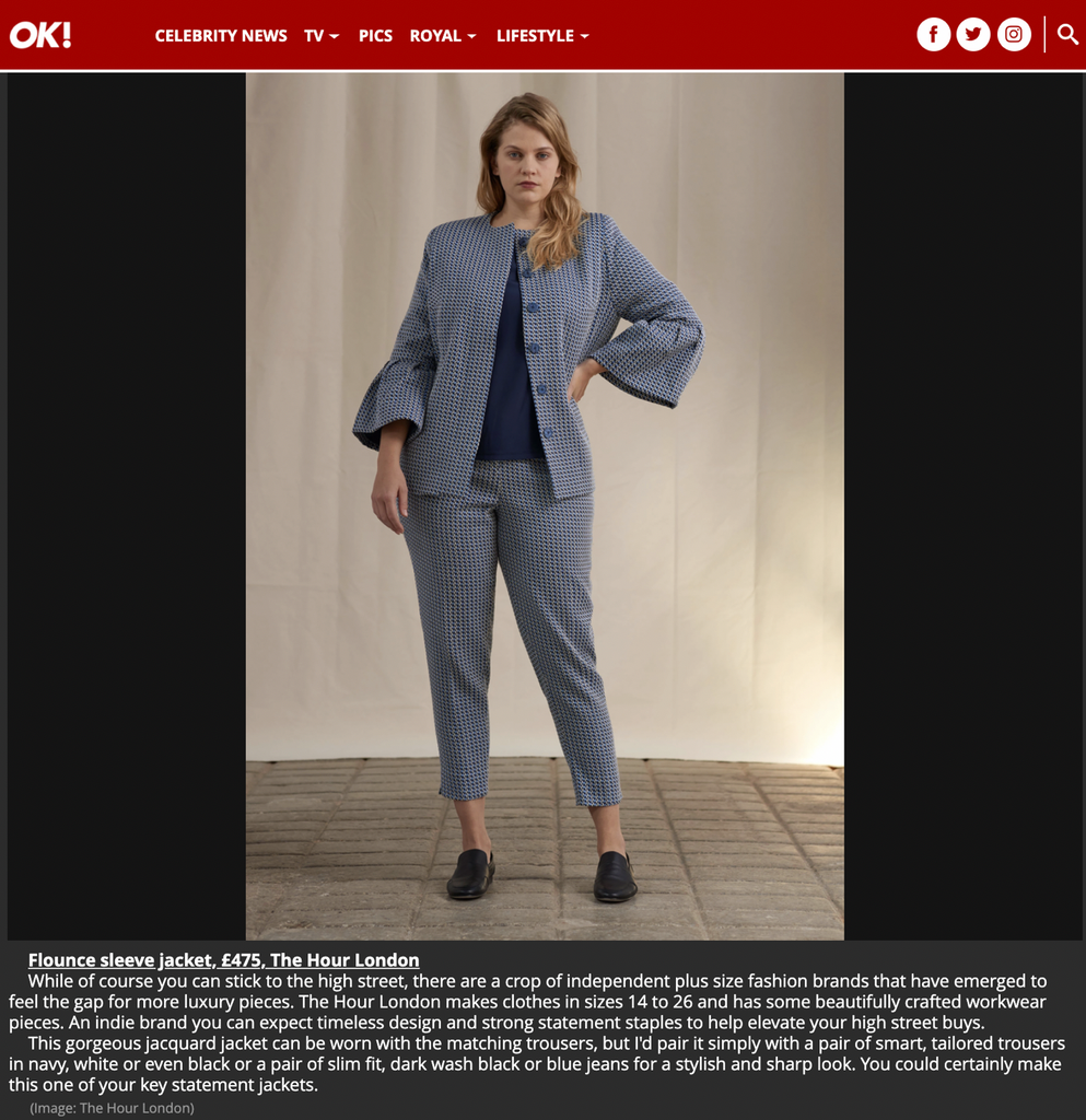 Plus size workwear in OK! Magazine