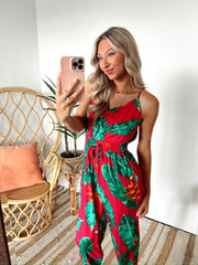 TROPIC GLAM PRINTED JUMPSUIT