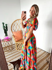 SIZE SMALL Tilly Printed Maxi Dress