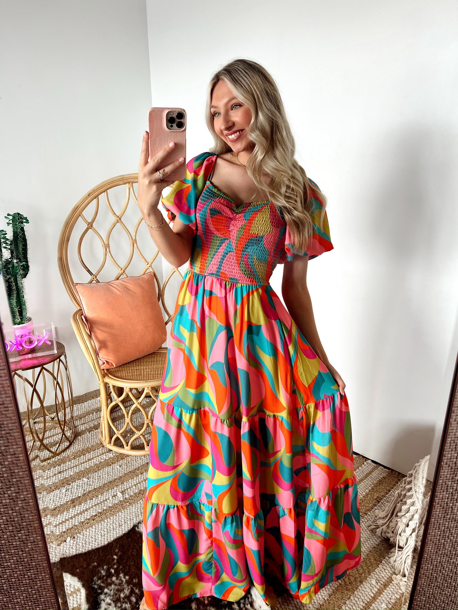 SIZE SMALL Tilly Printed Maxi Dress