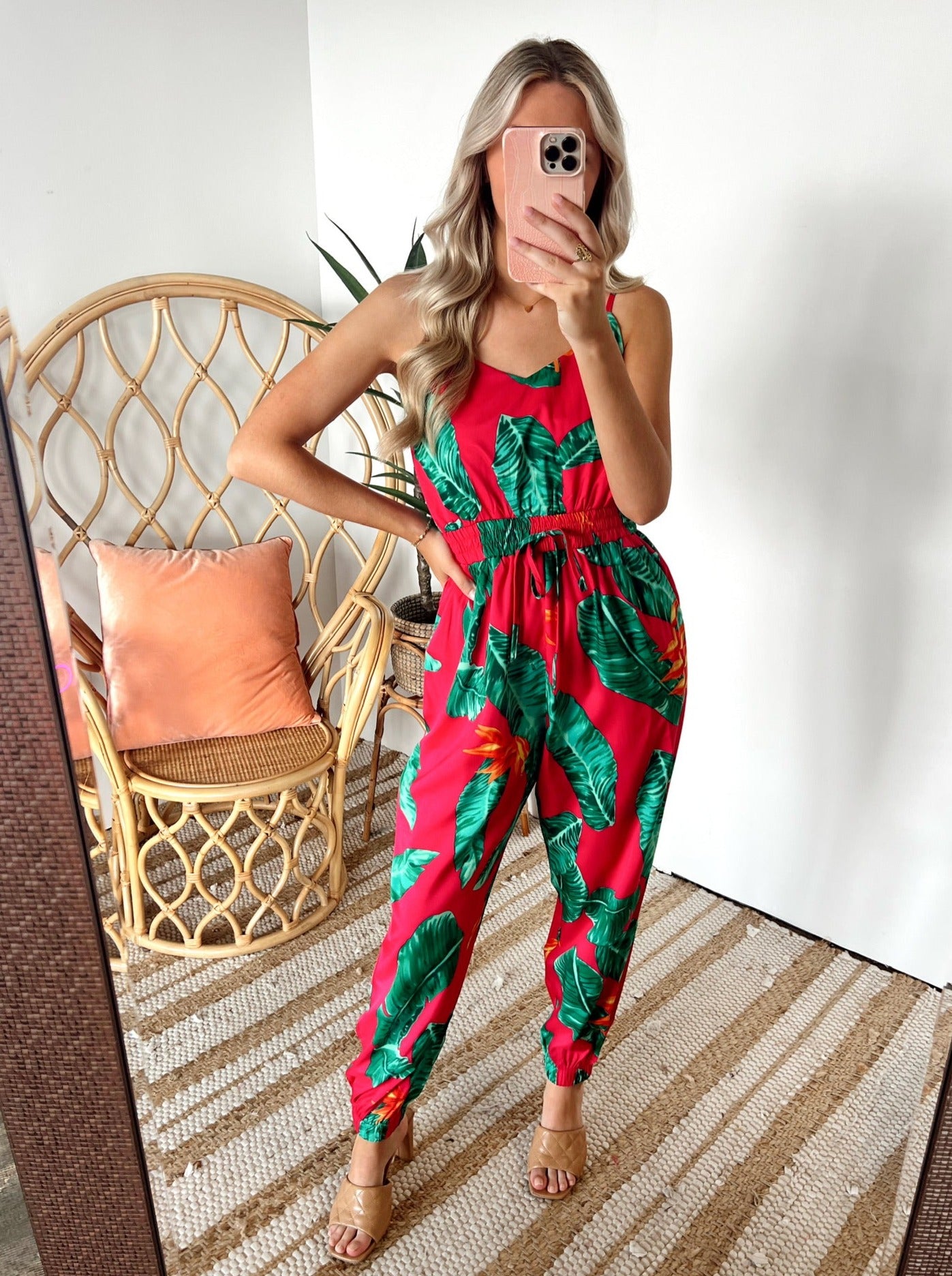 TROPIC GLAM PRINTED JUMPSUIT