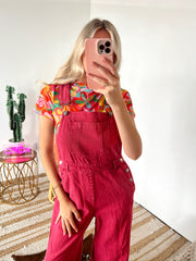 Lola Wide Leg Overall Jumpsuit