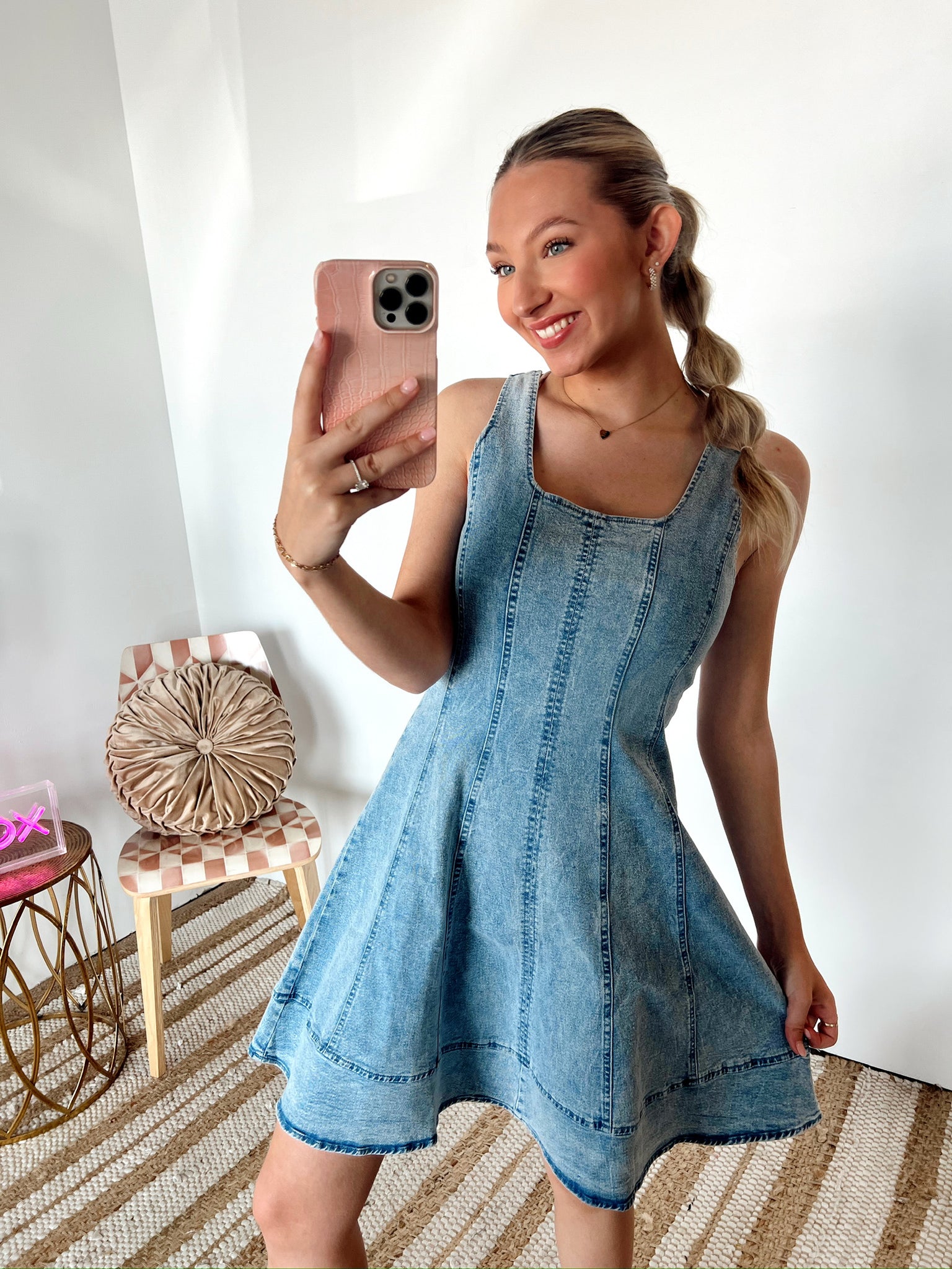 Well Known Denim Dress