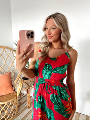 TROPIC GLAM PRINTED JUMPSUIT