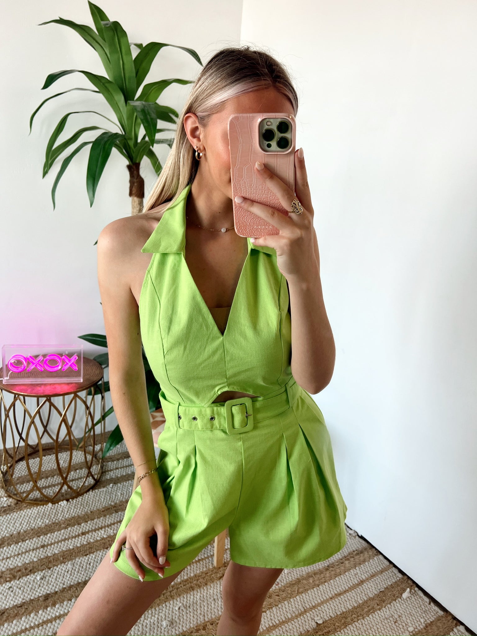 Lincoln Belted Romper