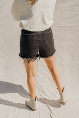 Branson Black Denim Shorts