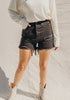 Branson Black Denim Shorts