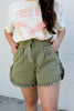 SIZE MEDIUM Stay Grounded Ruffle Shorts