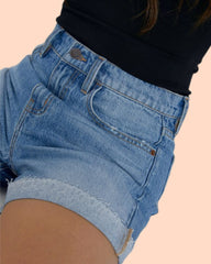 Benton Cuffed Denim Shorts