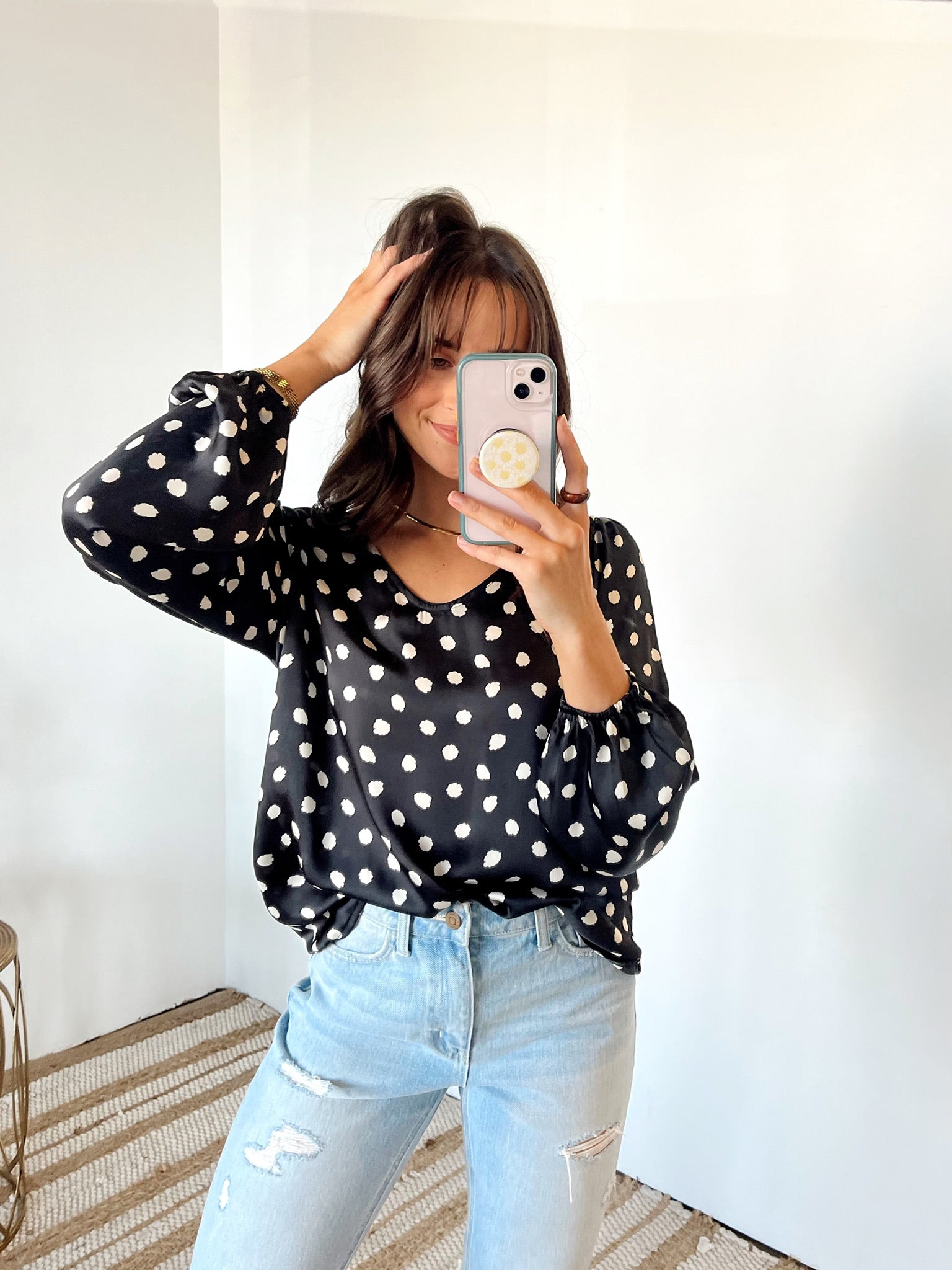 Blown Away Dot Printed Blouse