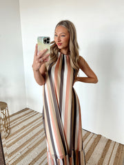 SIZE MEDIUM Full Heart Striped Maxi Dress