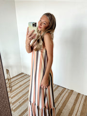 SIZE MEDIUM Full Heart Striped Maxi Dress