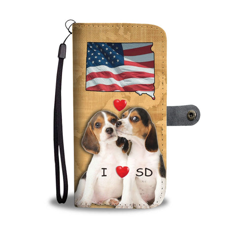 Lovely Beagle Dog Print Wallet Case-Free Shipping-SD State