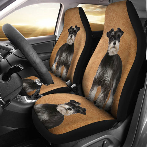 Cute Miniature Schnauzer Print Car Seat Covers-Free Shipping