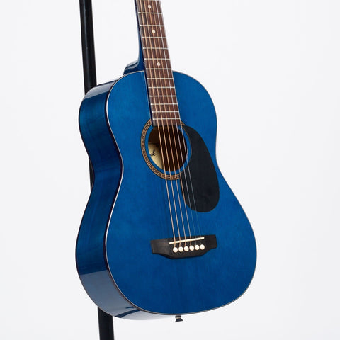 Beaver Creek BCTD401TB 1/2 Size Acoustic Guitar with Gig Bag-Transparent Blue-Music World Academy