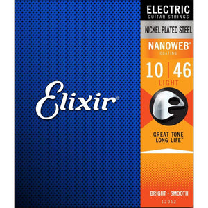 Elixir 12052 Nanoweb Coated Electric Guitar Strings Light 10-46-Music World Academy