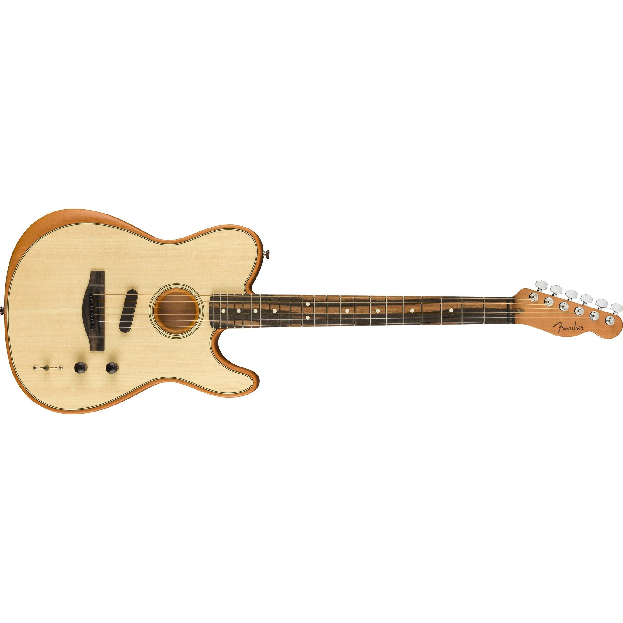 Fender American Acoustasonic Telecaster Guitar with Deluxe Gig Bag-Natural-Music World Academy