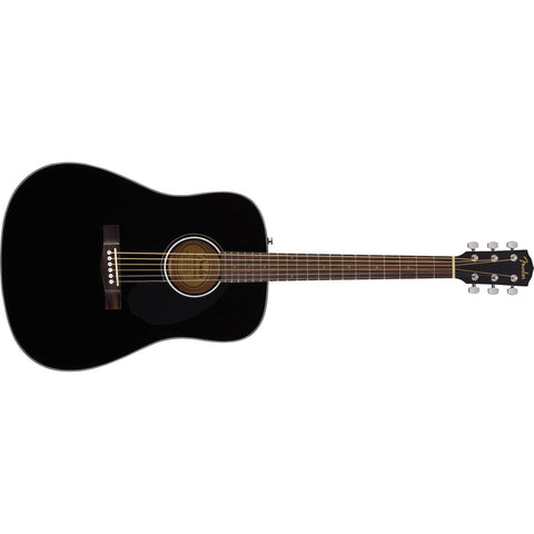 Fender CD-60S Dreadnought Acoustic Guitar-Black-Music World Academy
