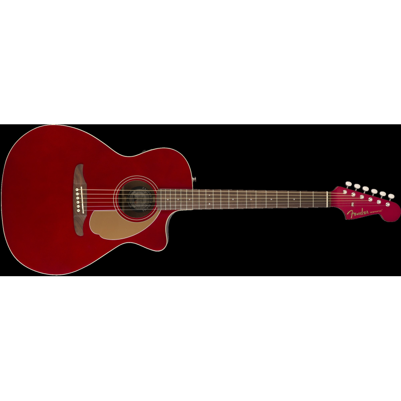 Fender Newporter Player Acoustic/Electric Guitar-Candy Apple Red