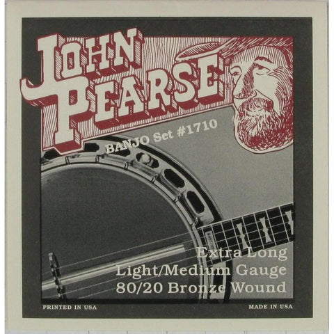 John Pearse 1710 80/20 Bronze 5-String Banjo Strings Light/Medium-Music World Academy
