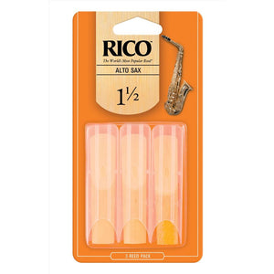 Rico RJA0315 Alto Saxophone Reeds #1 1/2 3-Pack-Music World Academy