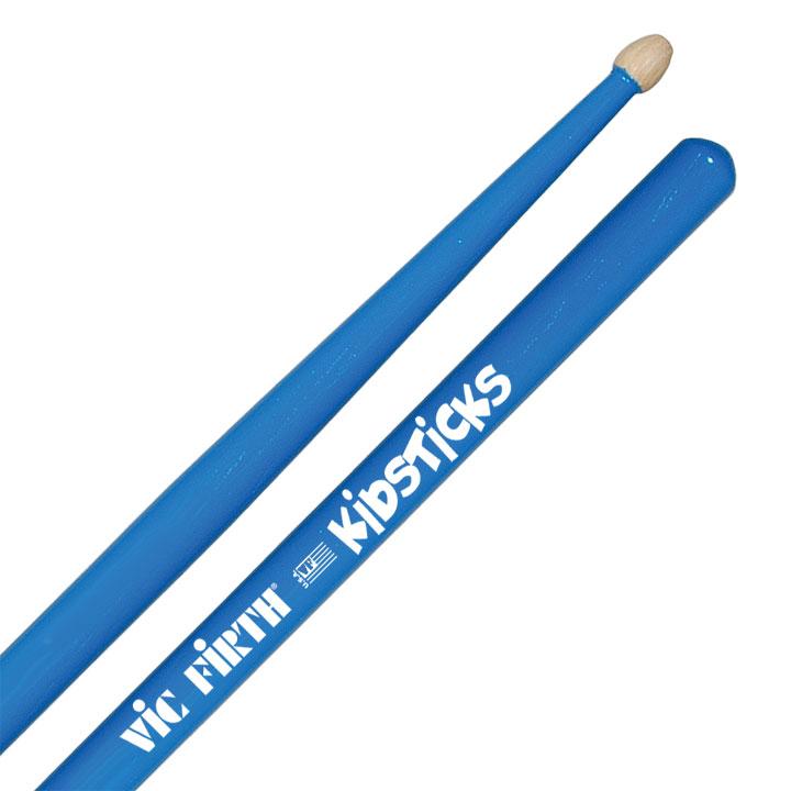 Vic Firth KIDS Drumsticks American Classic Wood Tip Hickory-Blue-Music World Academy