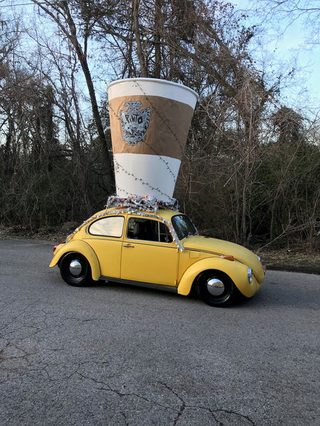 Super Beetle Coffee Cup Parade Float