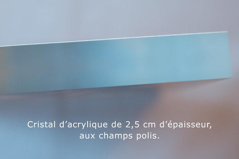 épaisseur du cristal de décoration