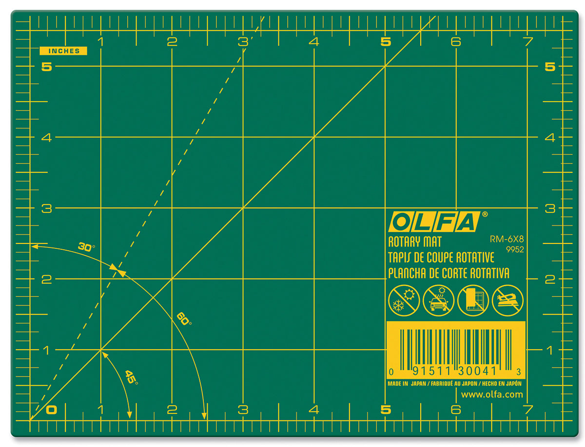 Olfa Cutting Mat With Grid 6 X 8 For Rotary Quilting Rm 6x8 Sunnysidequilts