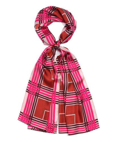 Holiday Grid Plaid Silk Oblong