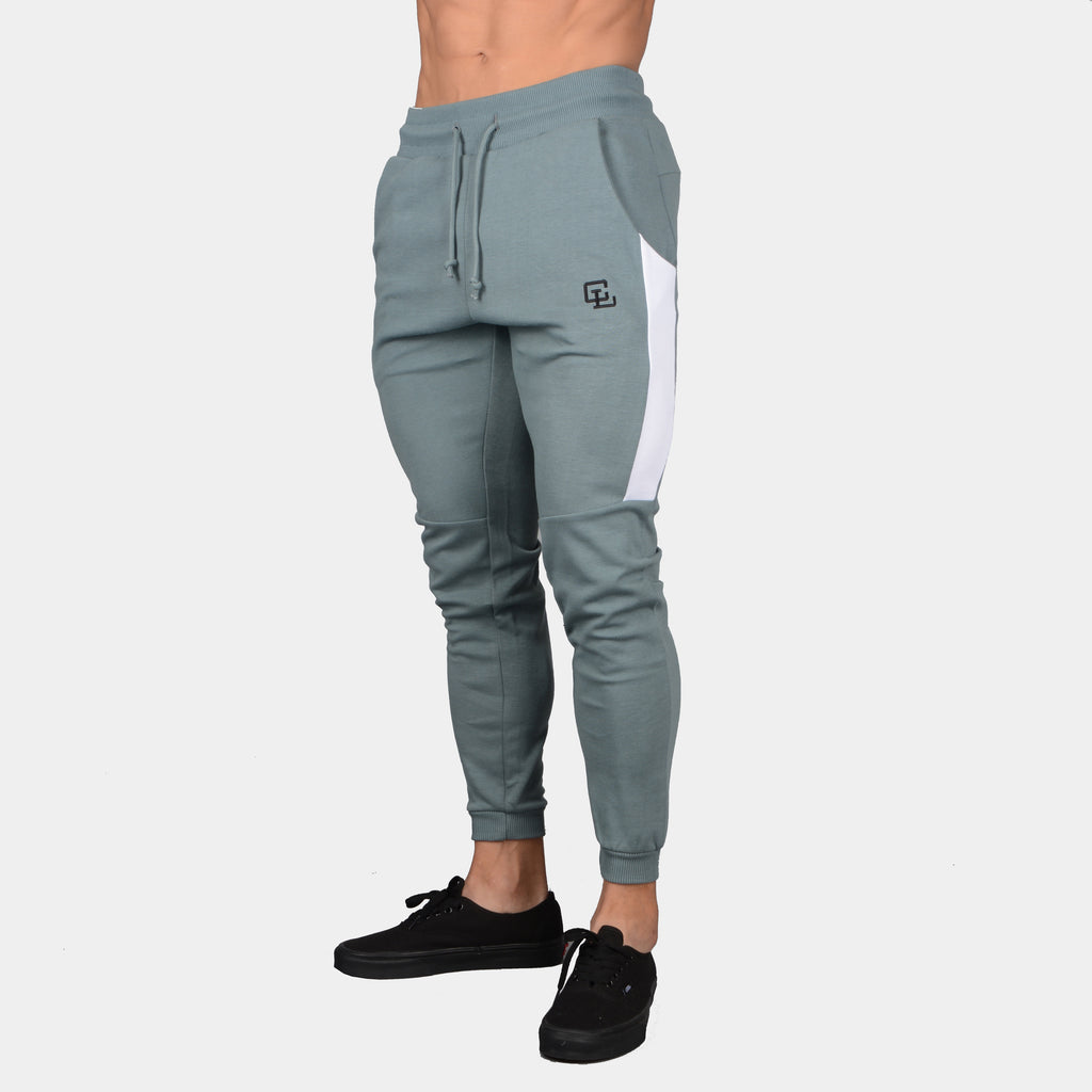 blue and white joggers