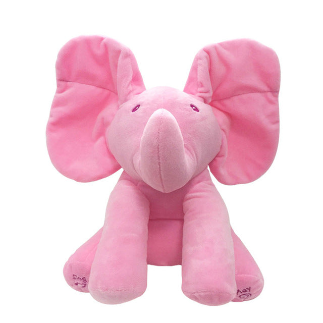 peek a boo elephant plush toy