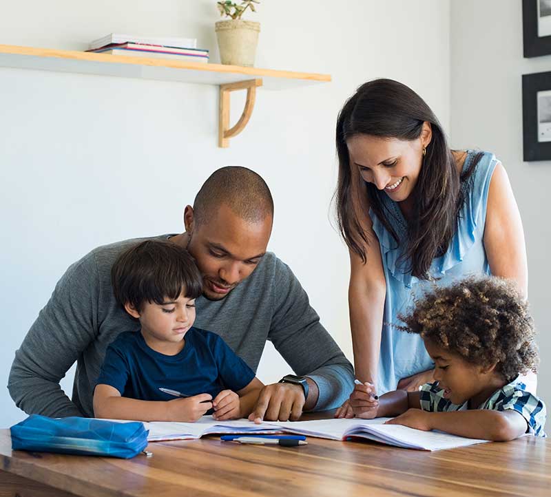 Parents Teaching Children