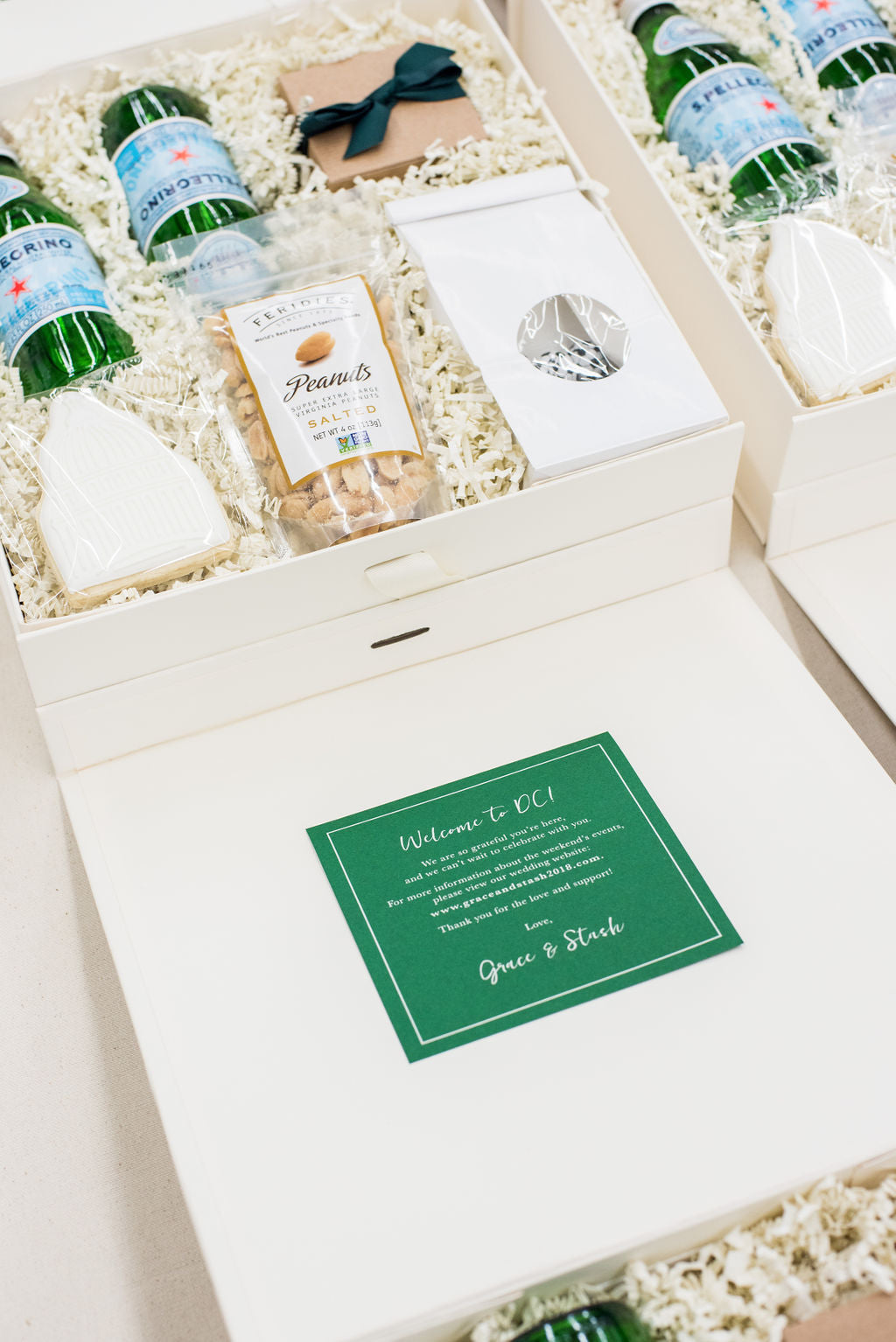 Elegant luxury DC wedding welcome boxes