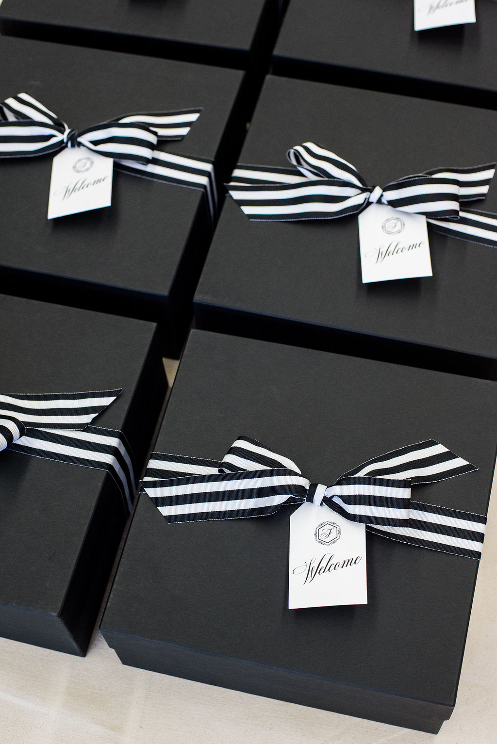 Ohio black and white wedding welcome gifts