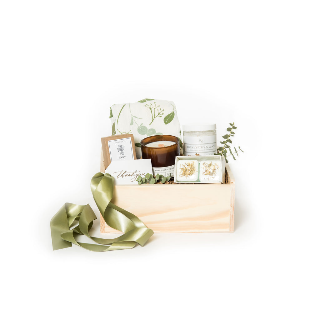 Mint green curated gift box