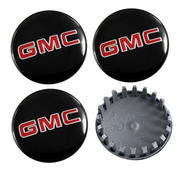 1 GMC Brushed Aluminum wheel Center Caps 22837060 83mm 3.25" Sierra Yukon Denali 