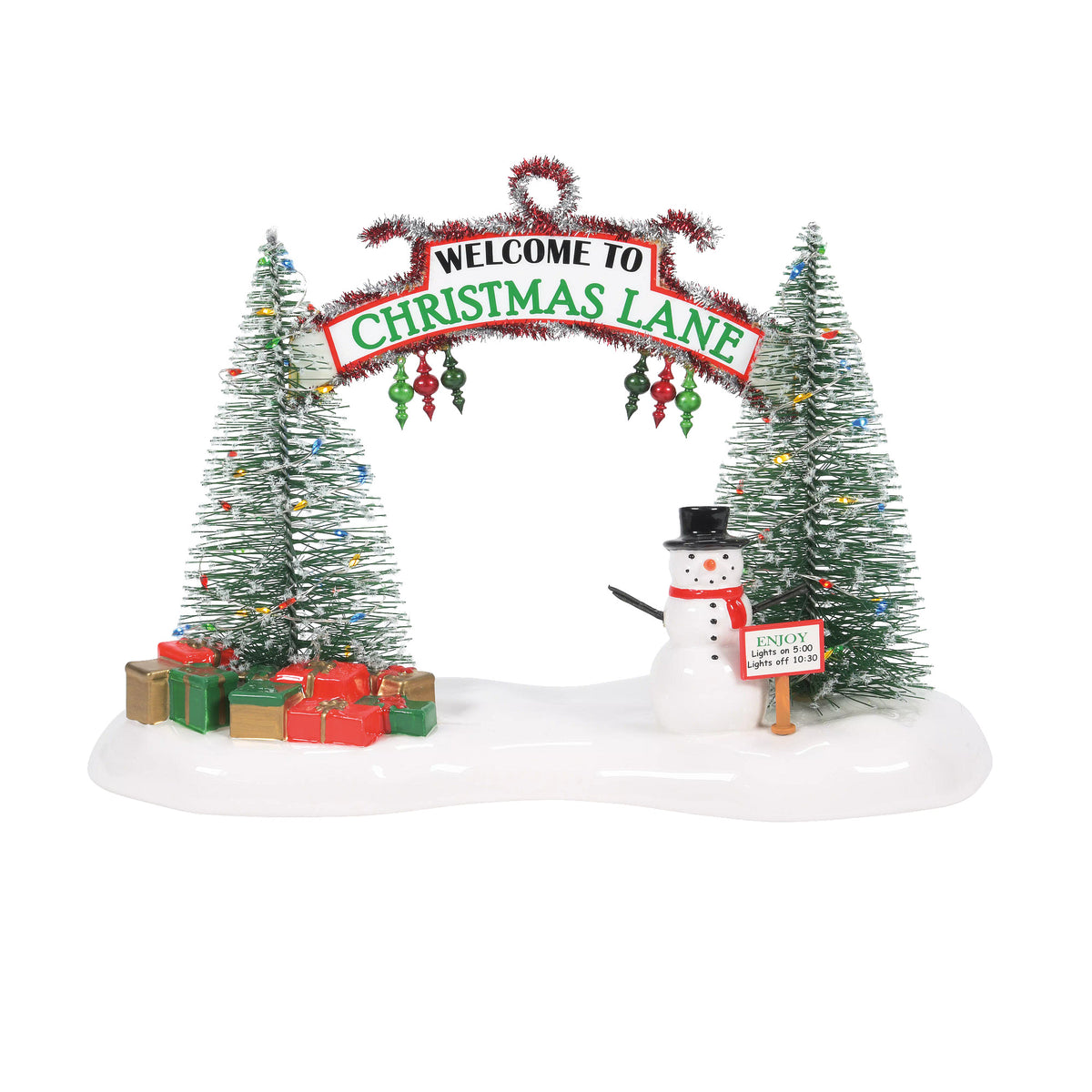 Dept 56 A FESTIVE CHRISTMAS GATE Christmas Lane Snow Village 6007268 New 2021