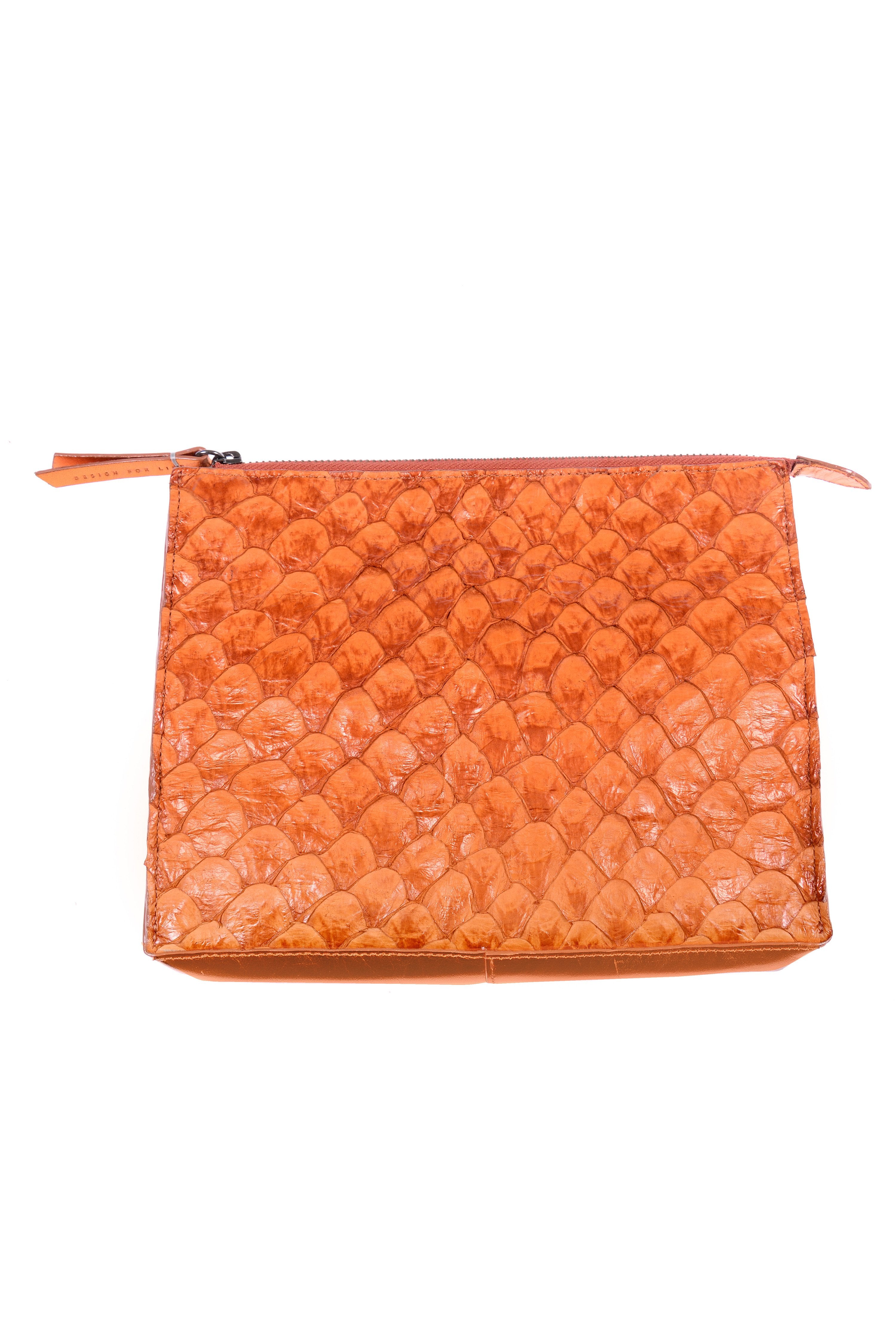 Bleque Ana - Medium Orange Clutch