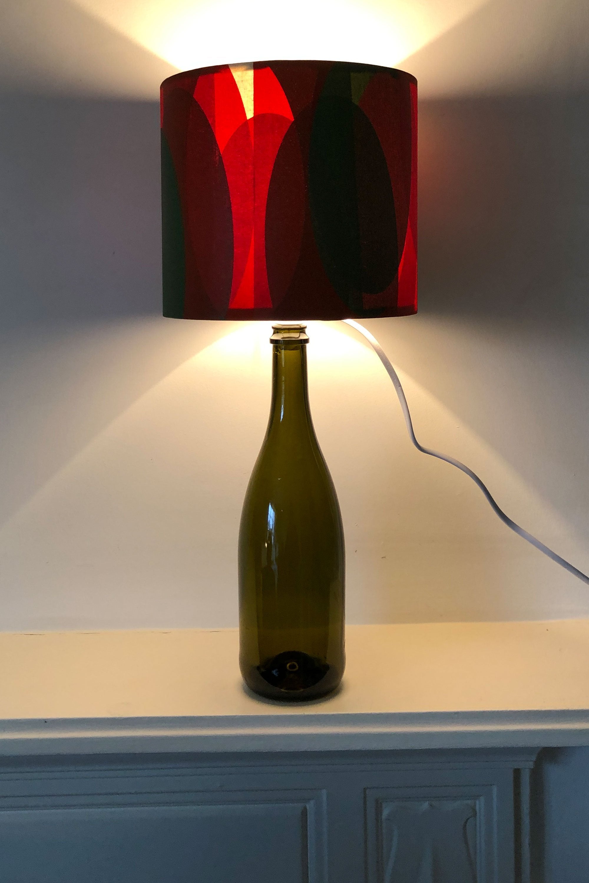 Orange and Green abstract Lampshade - Bianca Elgar