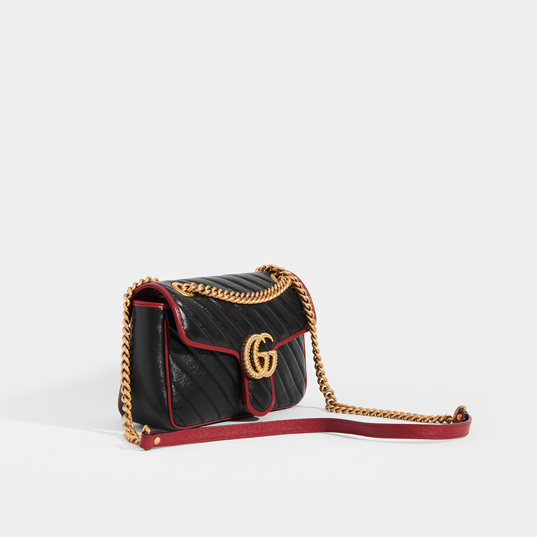 gucci bag with red trim